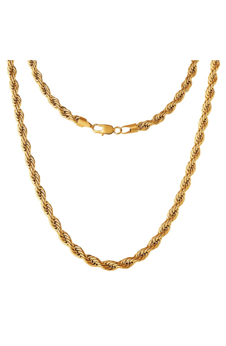 Lucky Brand Gold-Tone Rope Chain Necklace, Alternate, color, Gold