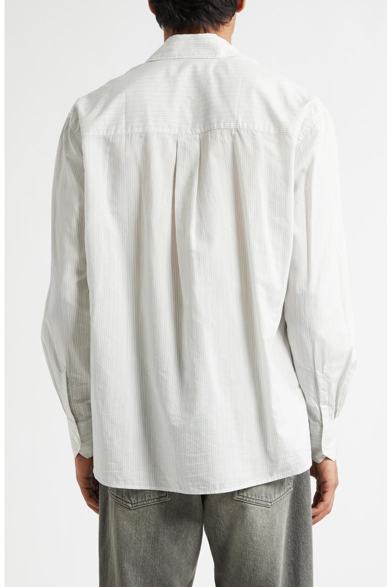 Above Stripe Cotton Blend Button-Up Shirt, Alternate, color, INDEX STRIPE COOLTHREAD CLOTH