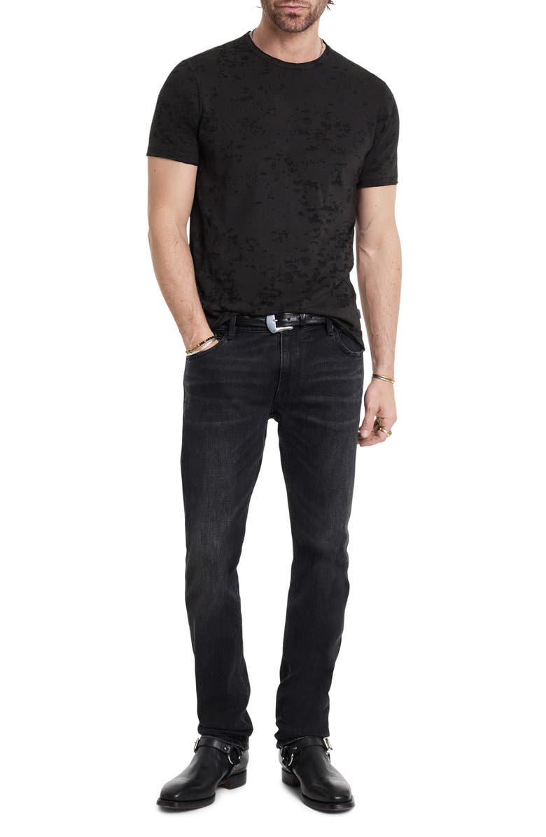 John Varvatos Eden Burnout Organic Cotton Blend T-Shirt, Alternate, color, 