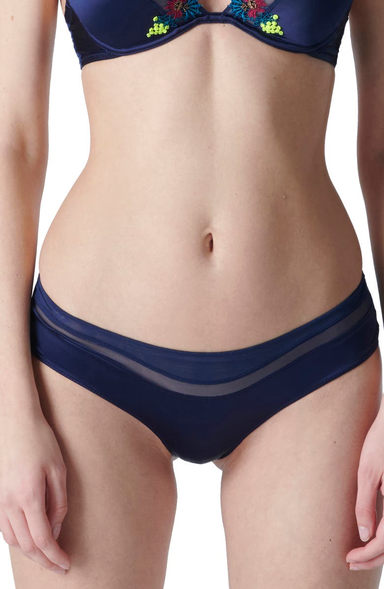 Simone Perele Elsa Embroidered Briefs, Alternate, color,