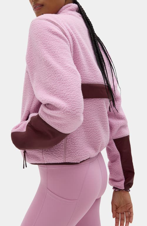 Halfdays Chapelle Water Repellent Fleece Jacket In Pink