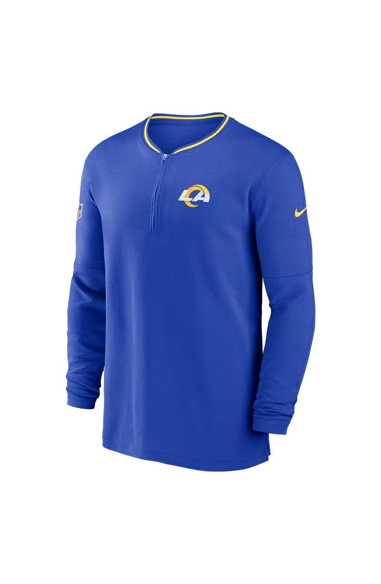 Nike Men's Nike Royal Los Angeles Rams Coach Half-Zip Sweatshirt, Alternate, color, Royal