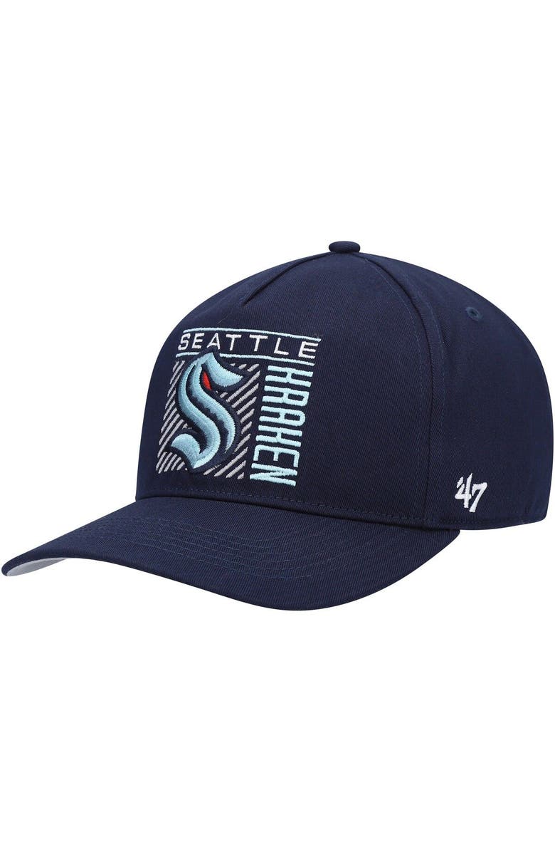 '47 Men's '47 Deep Sea Blue Seattle Kraken Reflex Hitch Snapback Hat, Main, color, Navy