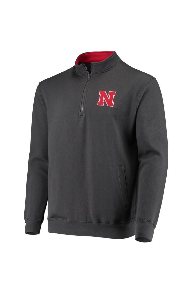 Men's Colosseum Charcoal Nebraska Huskers Tortugas Logo Quarter-Zip Jacket, Alternate, color, Charcoal