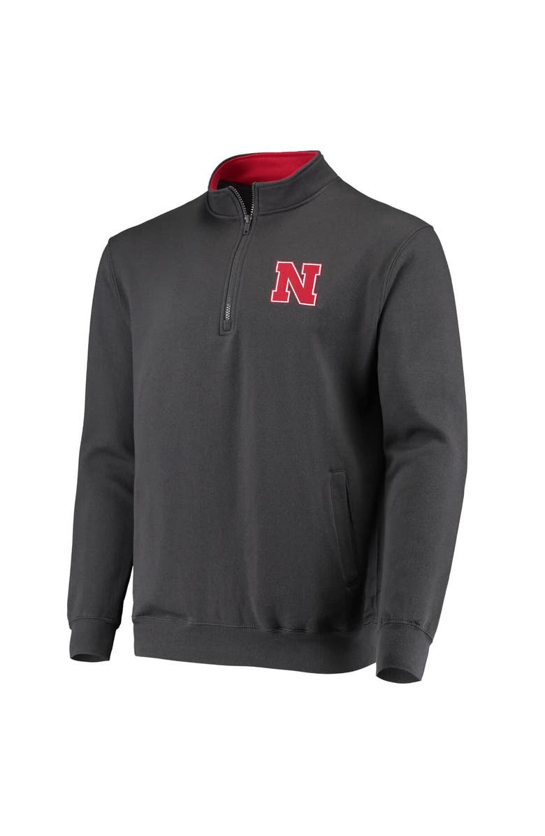 COLOSSEUM Men's Colosseum Charcoal Nebraska Huskers Tortugas Logo Quarter-Zip Jacket, Alternate, color, Charcoal