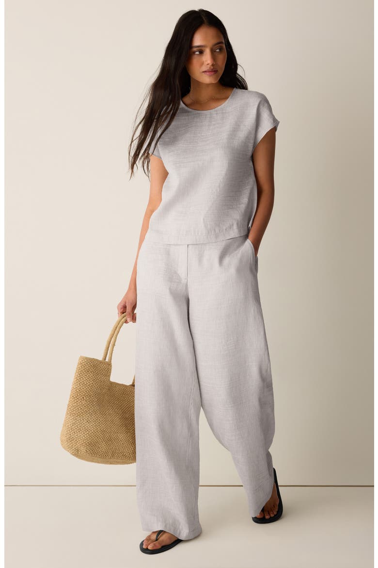 Linen Blend Square Top, Alternate, color, WHEAT
