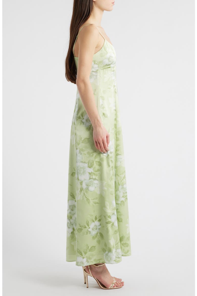 Mella Floral Cocktail Dress, Alternate, color, CELERY BOUQUET