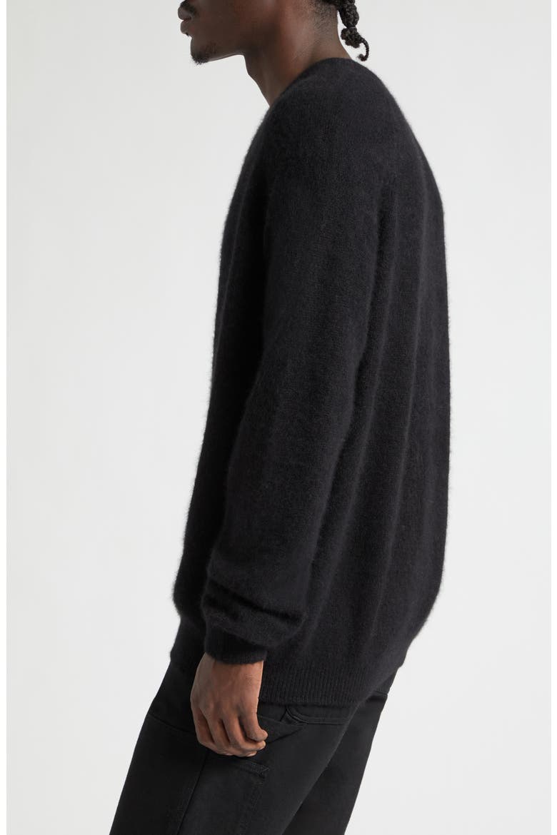 Cashmere Crewneck Sweater, Alternate, color, BLACK