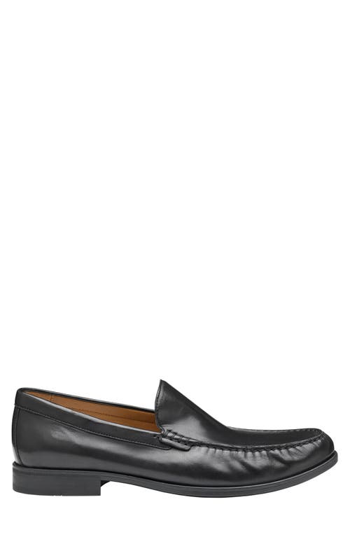 Johnston & Murphy Harrison Moc Toe Loafer In Black Glove Leather