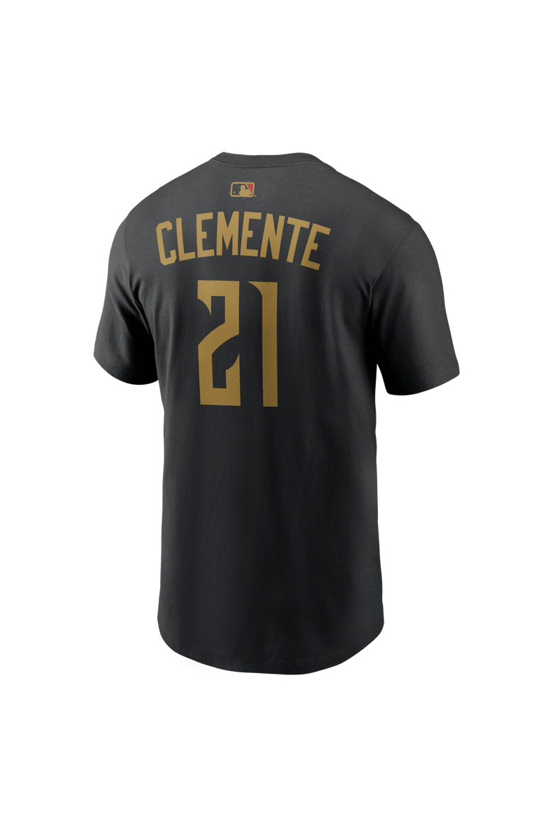 Men's Nike Roberto Clemente Black Pittsburgh Pirates 2026 City Connect Name & Number T-Shirt, Alternate, color, Black