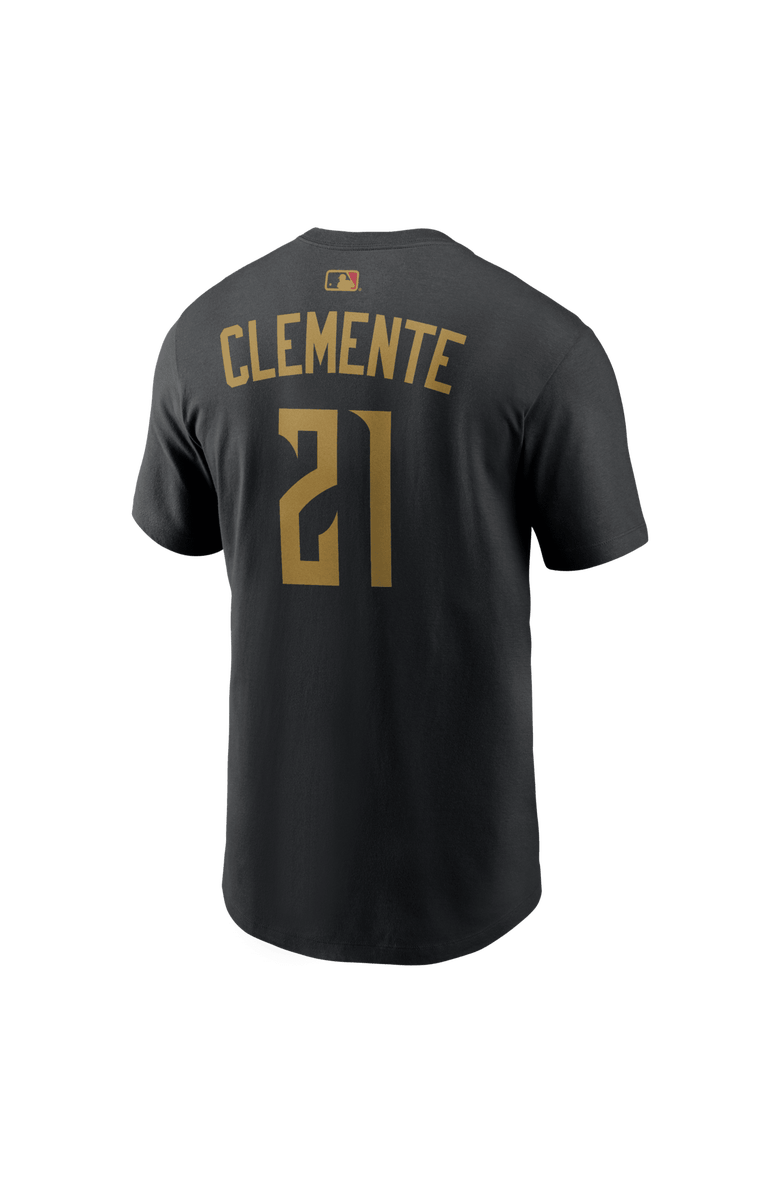 Nike Men's Nike Roberto Clemente Black Pittsburgh Pirates 2026 City Connect Name & Number T-Shirt, Alternate, color, Black