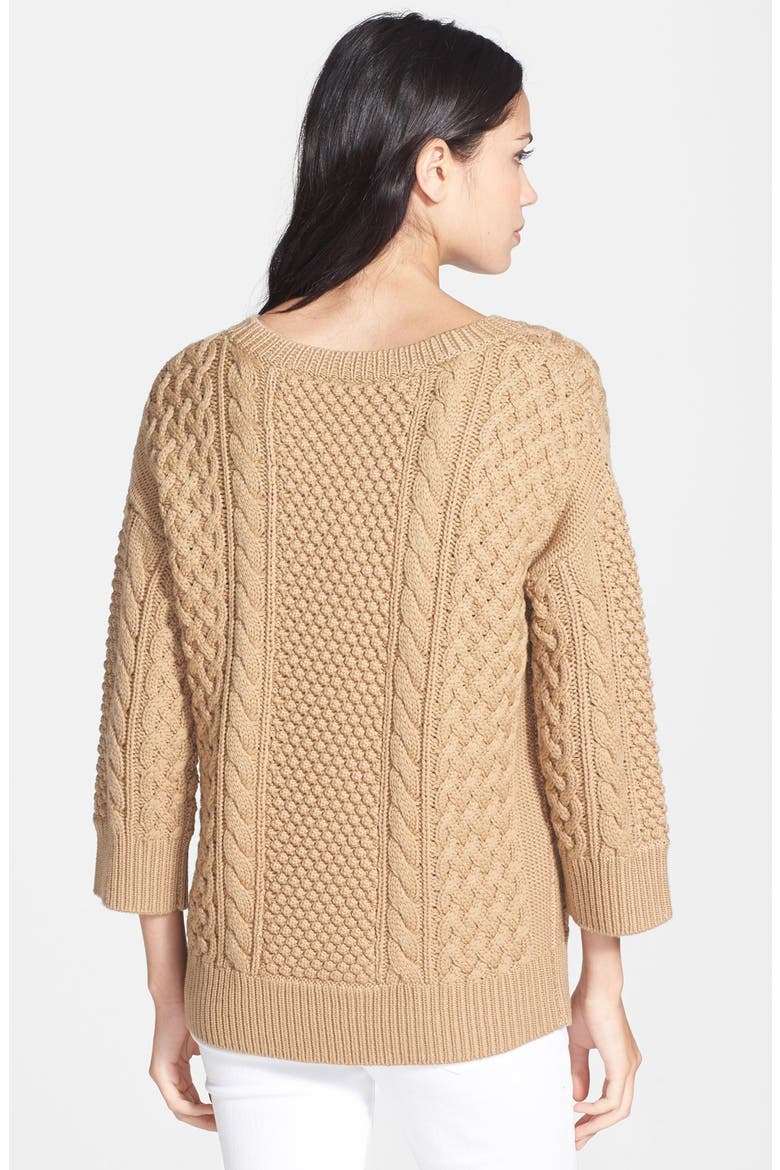 'Haya' Merino Wool Sweater, Alternate, color, CAMEL