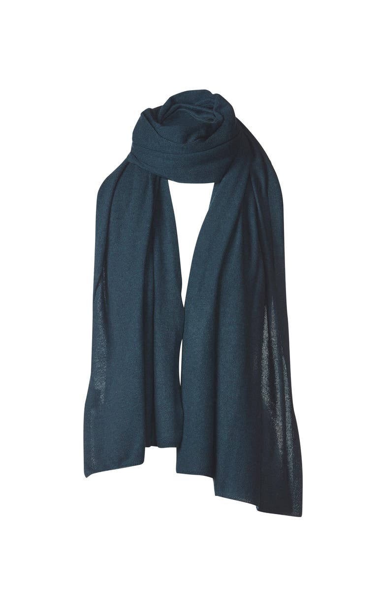 Kinross Cashmere Travel Wrap, Main, color, Seapine