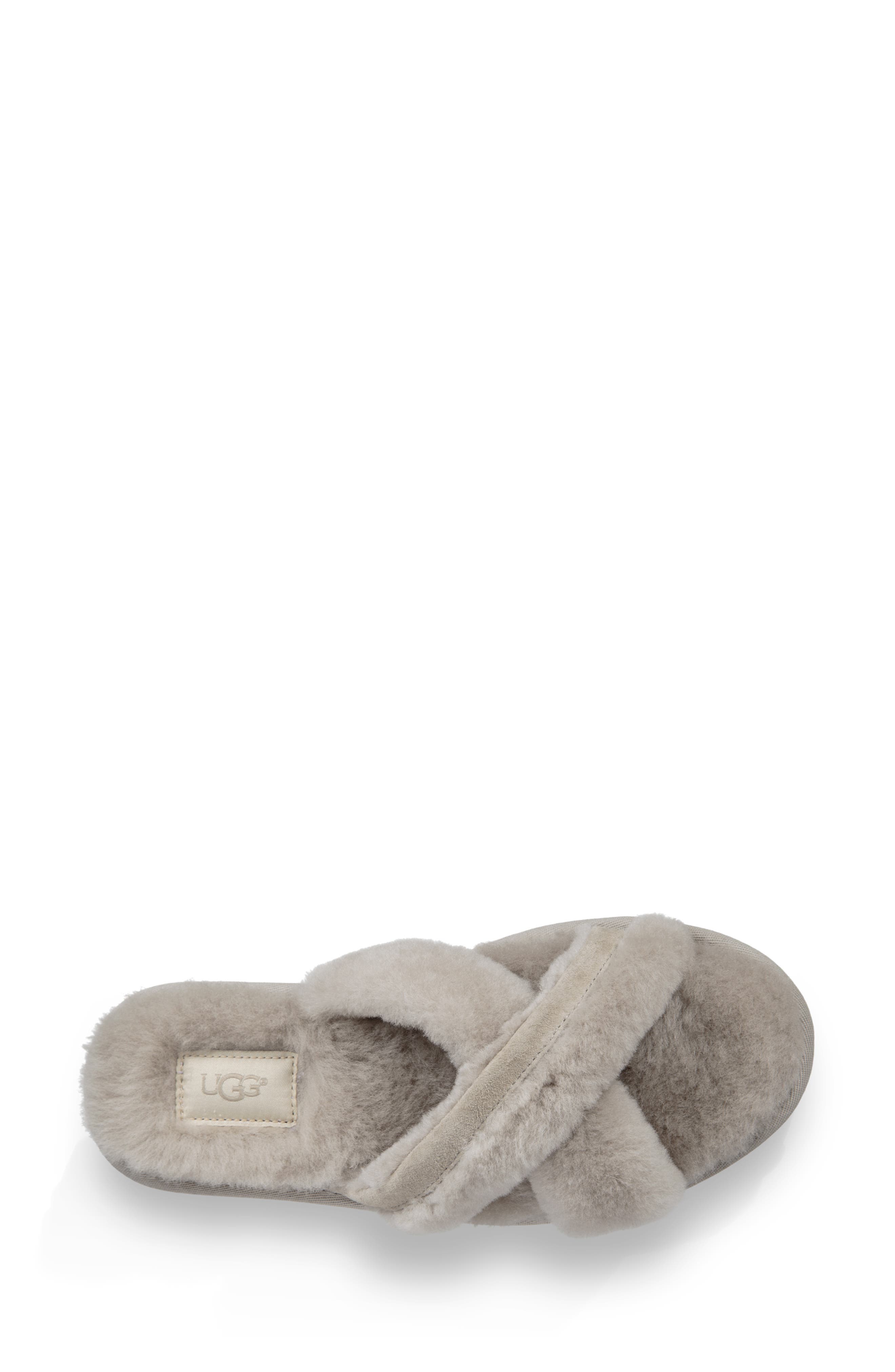 UGG<sup>®</sup> Abela Genuine Shearling Flip Flop, Alternate, color, 