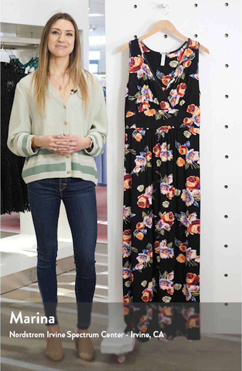 Floral Halter Neck Maxi Dress, sales video thumbnail