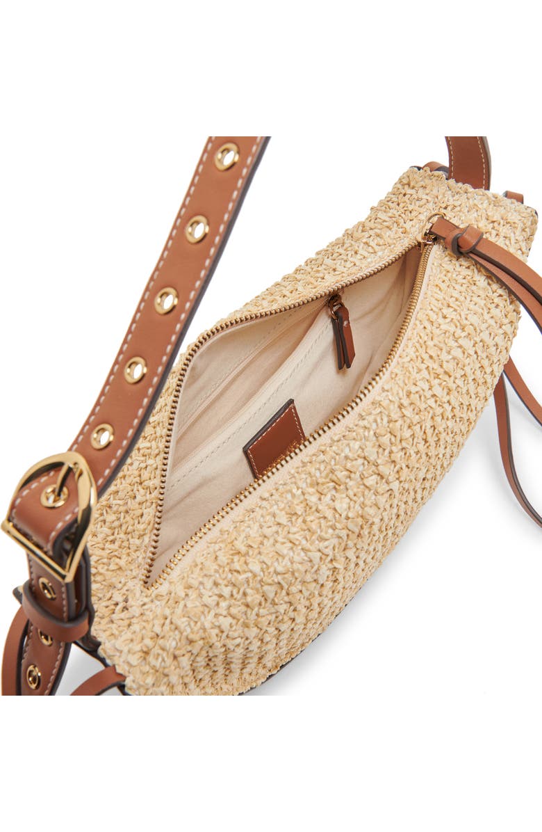 Dolce Vita Monaco Raffia Shoulder Bag, Alternate, color, Natural