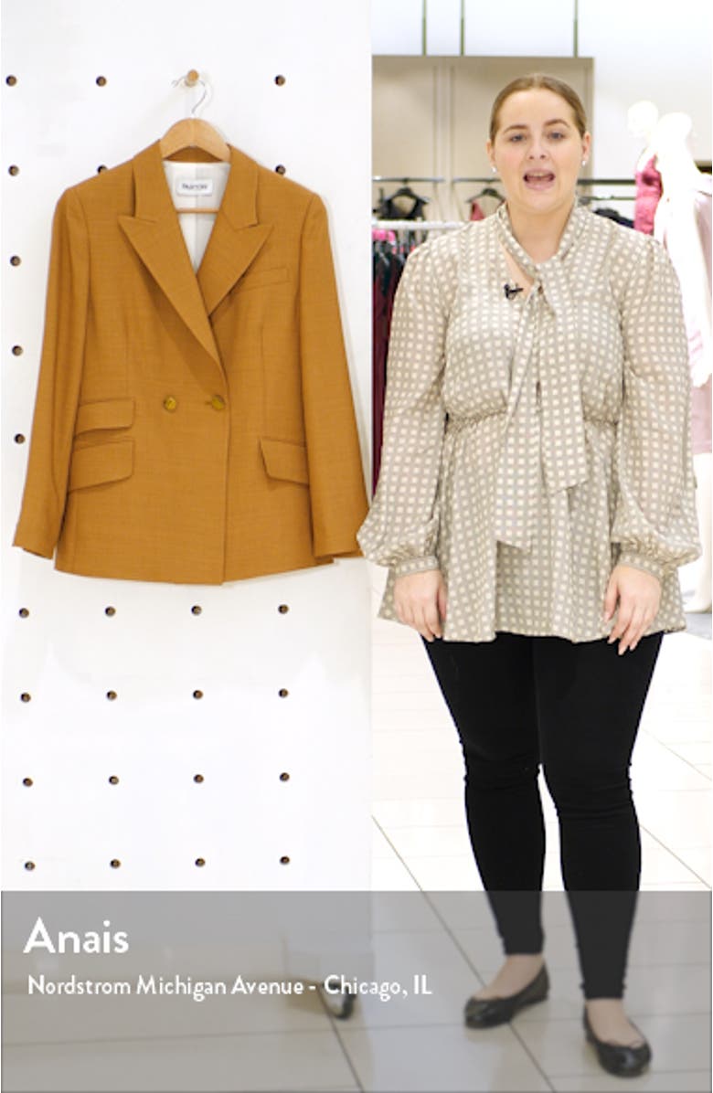 Rose Double Breasted Wool Blend Jacket, sales video thumbnail