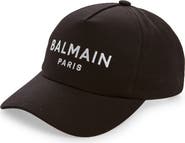 Balmain Embroidered Logo Cotton Twill Baseball Cap