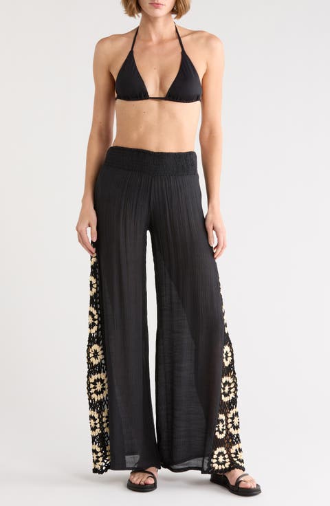 Crochet Side Panel Cover-Up Pants