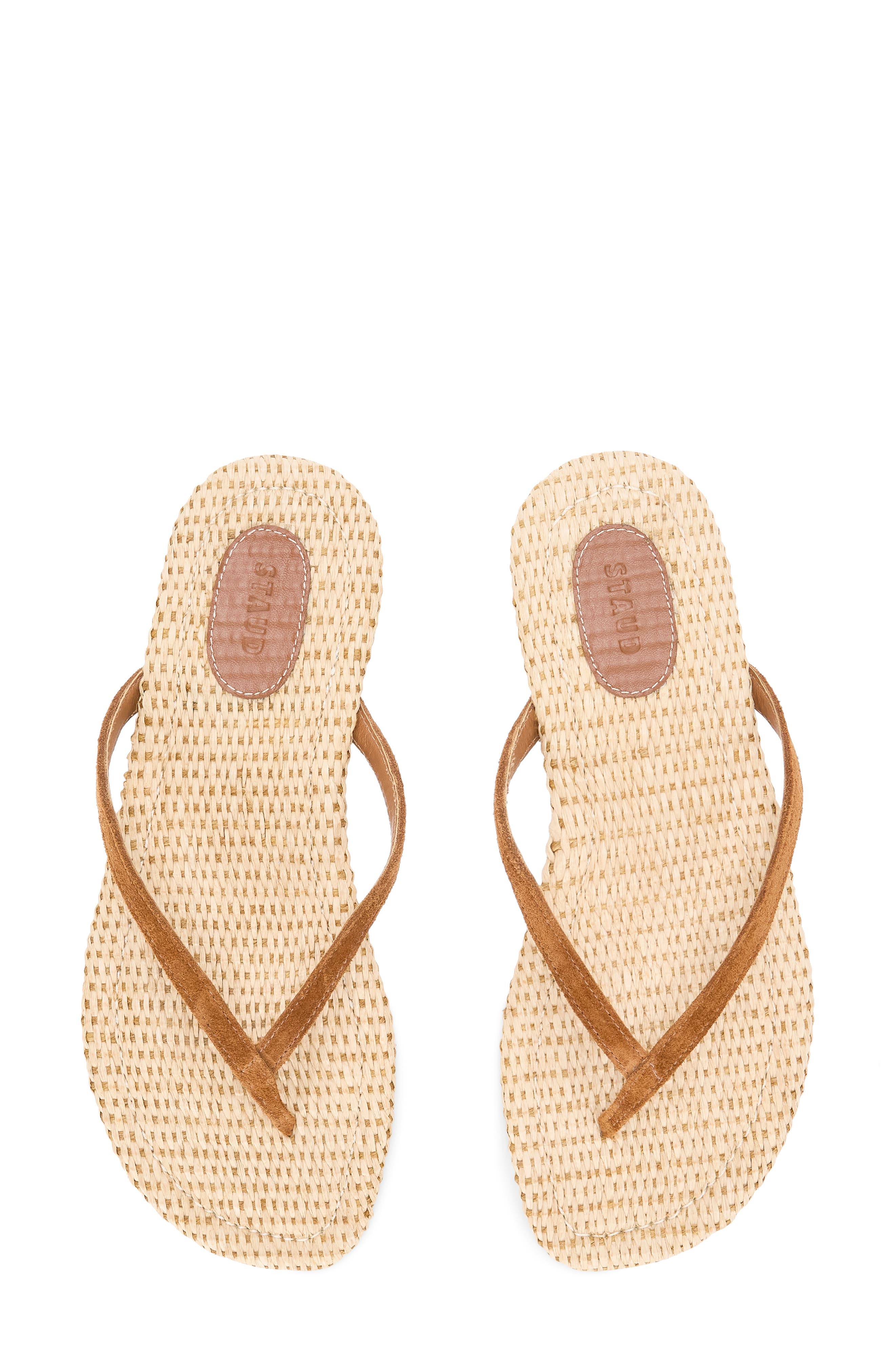 STAUD Freja Thong Slide Sandal, Alternate, color, Tabac