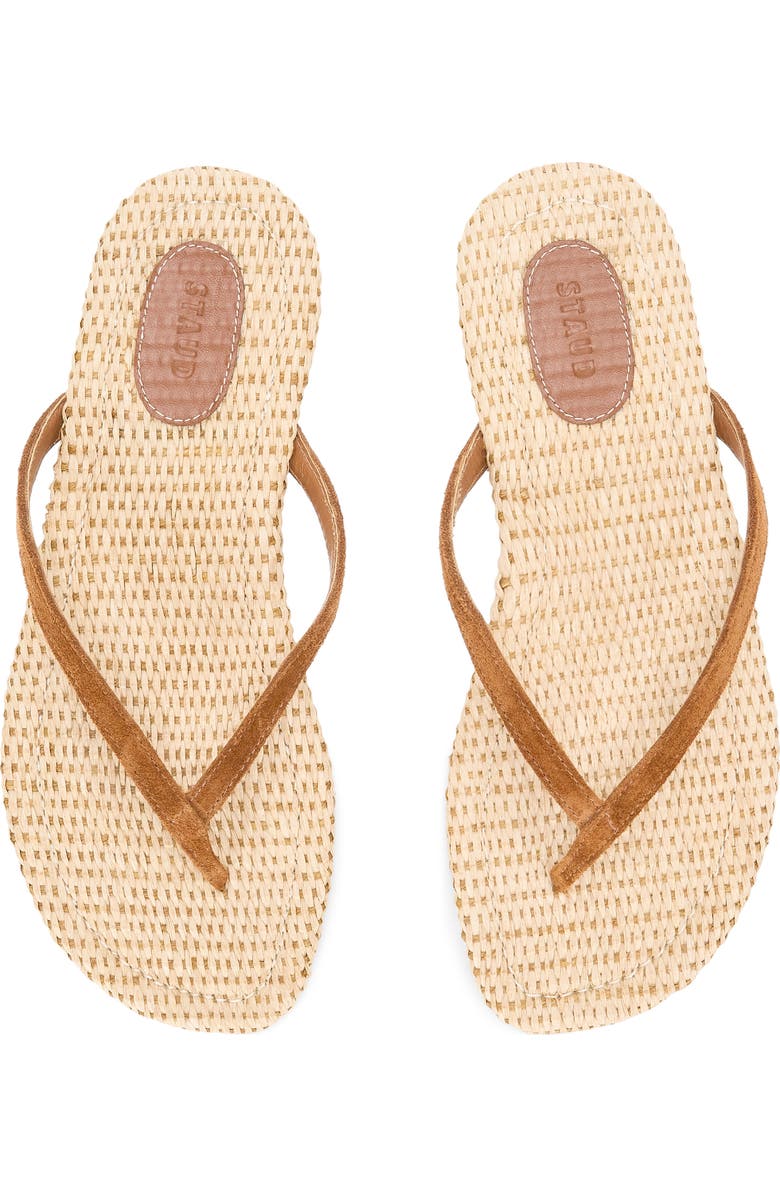 STAUD Freja Thong Slide Sandal, Alternate, color, Tabac