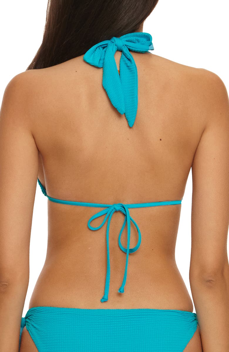 Becca Nashville Triangle Bikini Top, Alternate, color, Turquoise