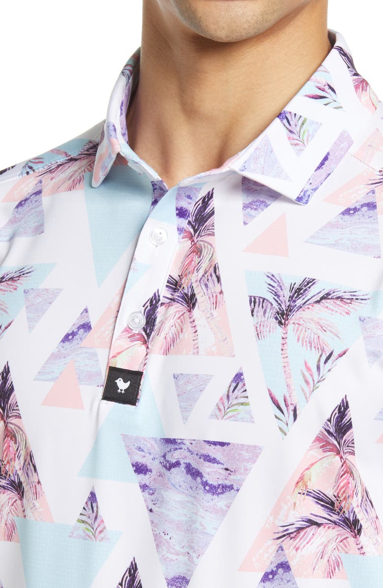 Bad Birdie Cali Print Stretch Golf Polo, Alternate, color,