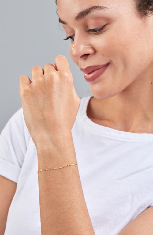 Bony Levy 14k Gold Cube Station Bracelet