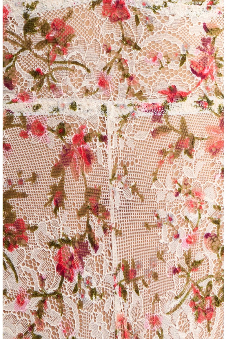 Floral Lace Teddy, Alternate, color, FIELD FLORAL
