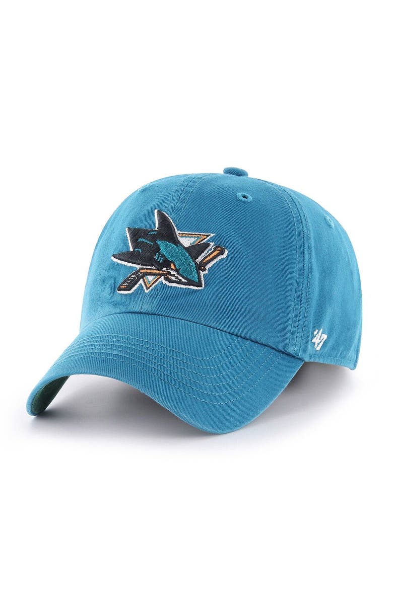 '47 Men's '47 Teal San Jose Sharks Franchise Fitted Hat, Main, color, 