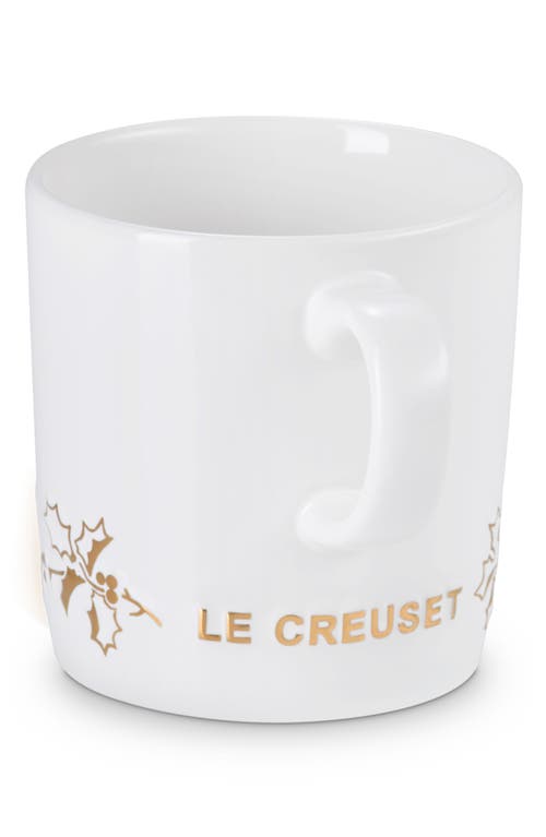 Le Creuset Holly Collection Mug In White