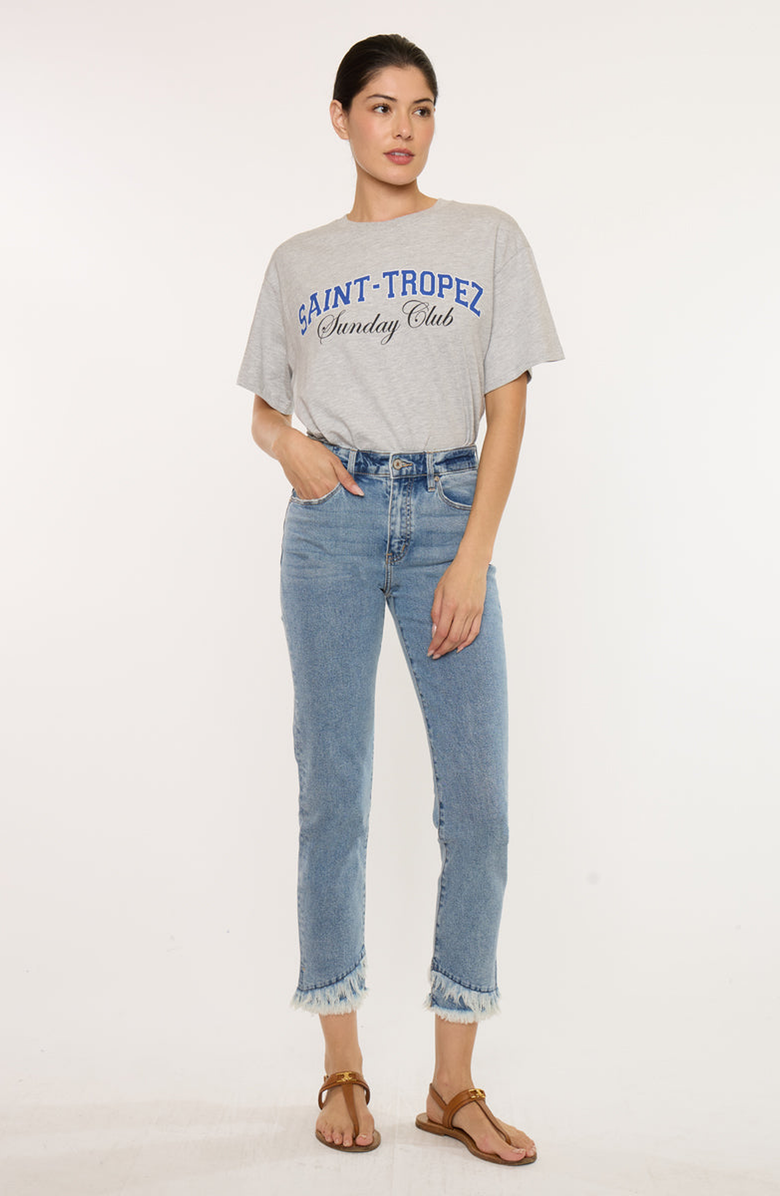 KanCan Clover Essentials High Rise Straight Fit Leg Jeans, Alternate, color, Medium Wash