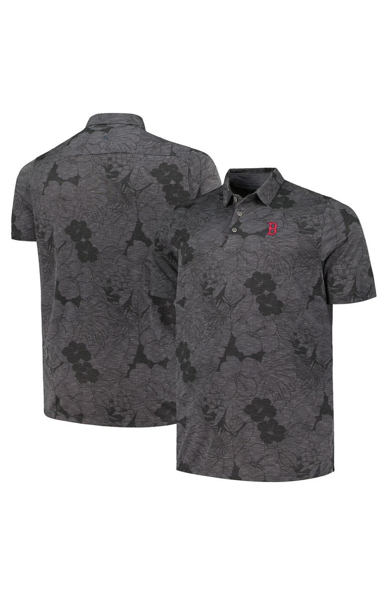 Tommy Bahama Men's Tommy Bahama Charcoal Boston Red Sox Big & Tall Miramar Blooms Polo, Main, color, 