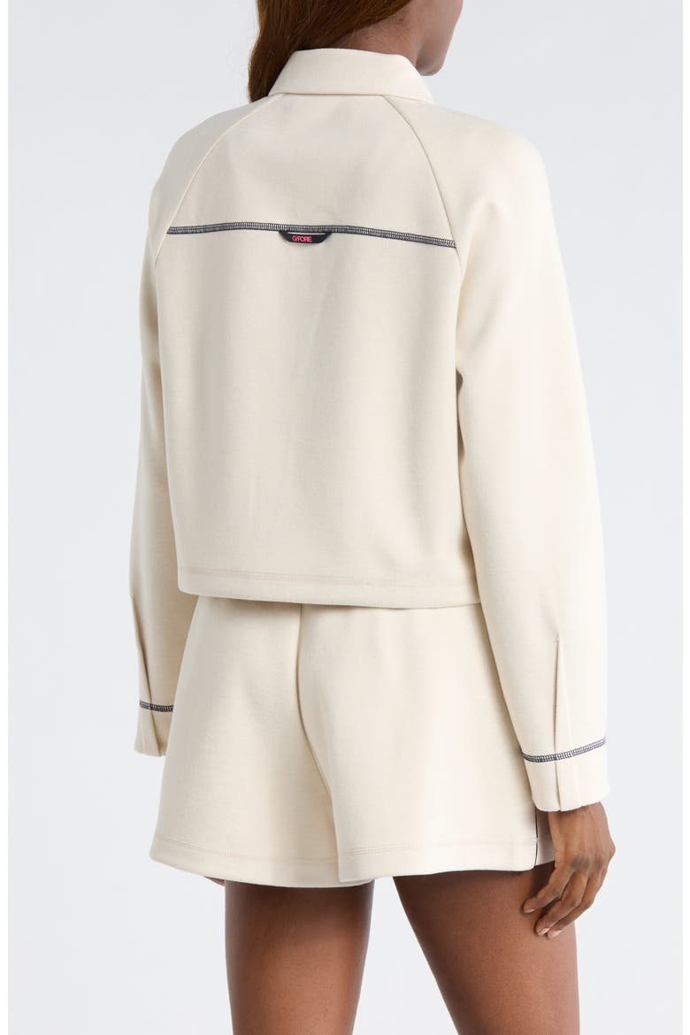 Cozy Double Knit Golf Jacket, Alternate, color, CHALK WHITE