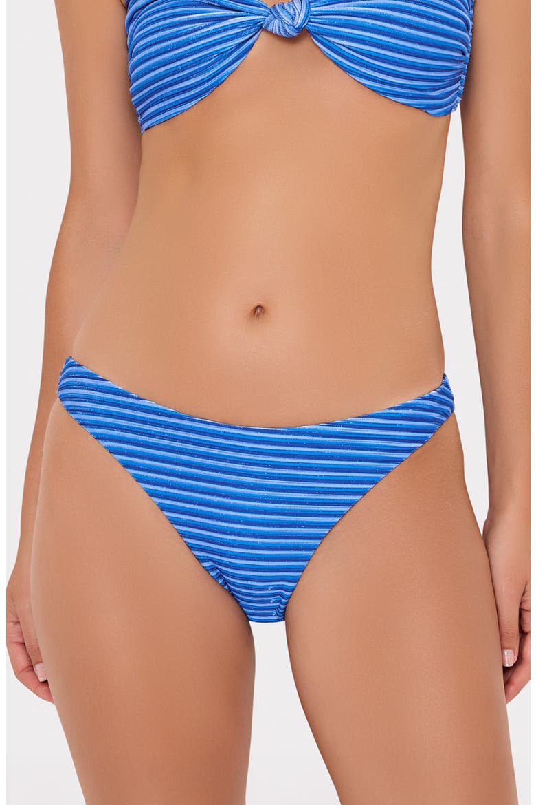 Margot Metallic Stripe Bikini Bottoms, Main, color, BLUE MULTI