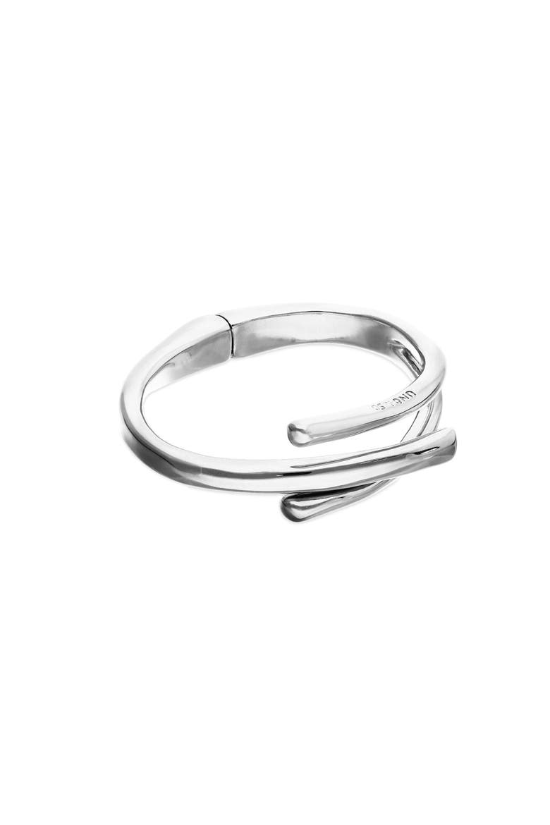 Sterling Silver Plated Bracelet In The Shape Of Three Tubes, Alternate, color, Silver