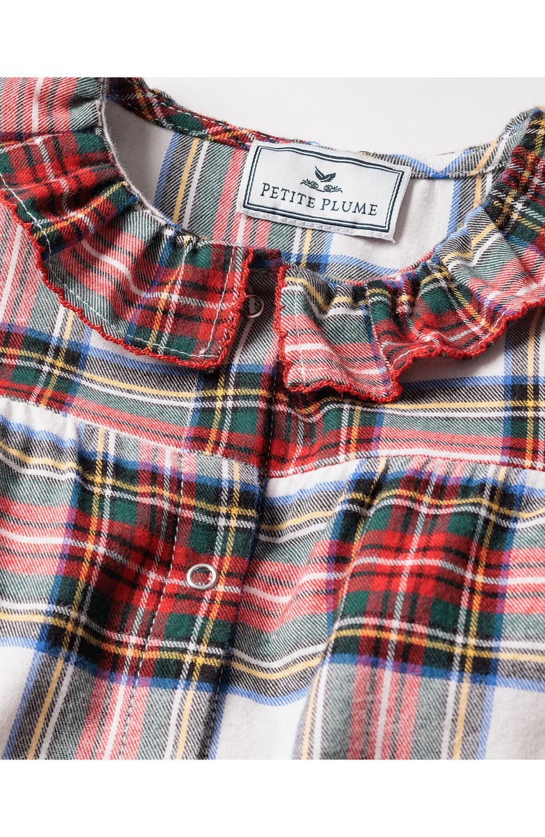 Petite Plume Balmoral Tartan Madeline One-Piece Pajamas, Alternate, color, 