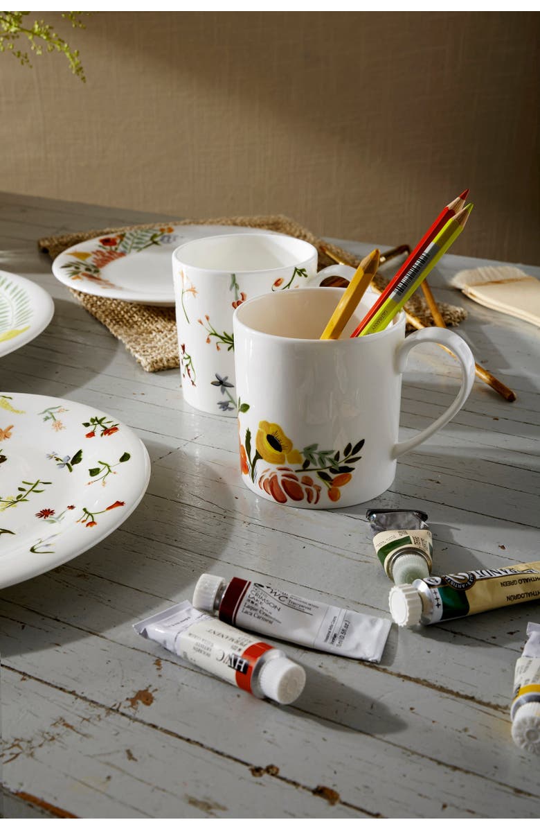 Twig New York Language of Flowers Set of Two Mugs, Alternate, color, Multi