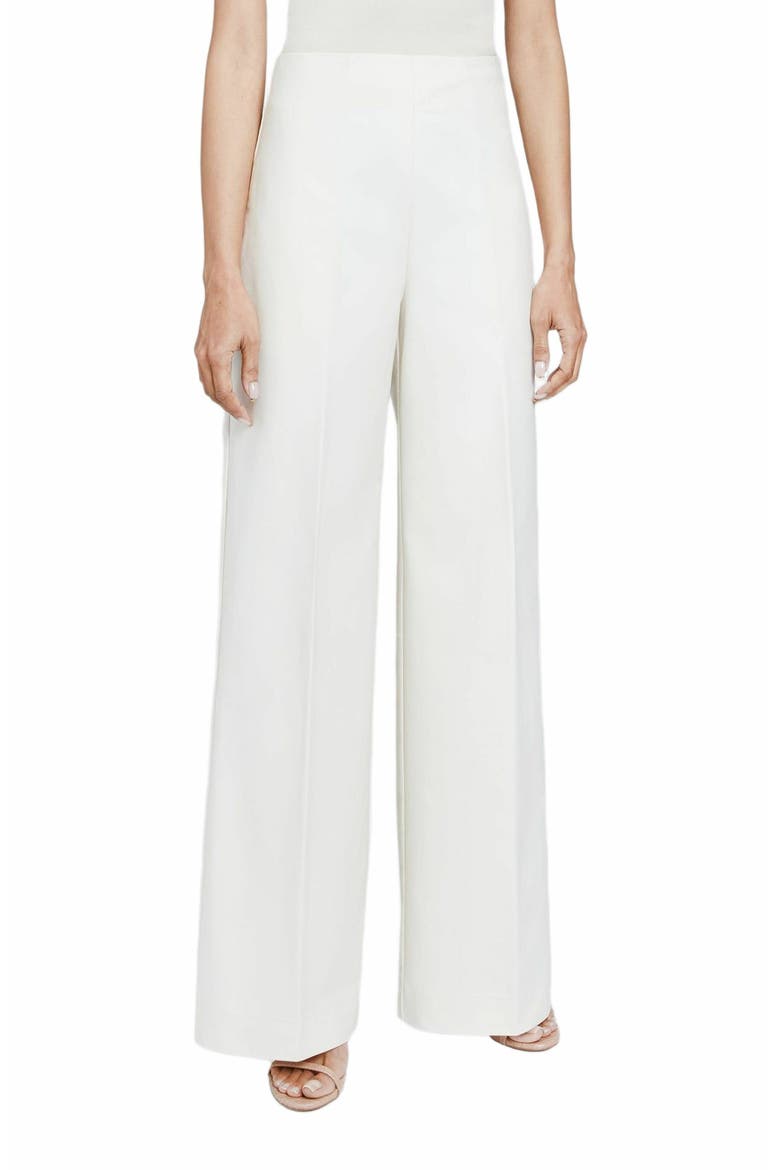 MAGGIE Wide Leg Modern Cotton Pant, Alternate, color, IVORY