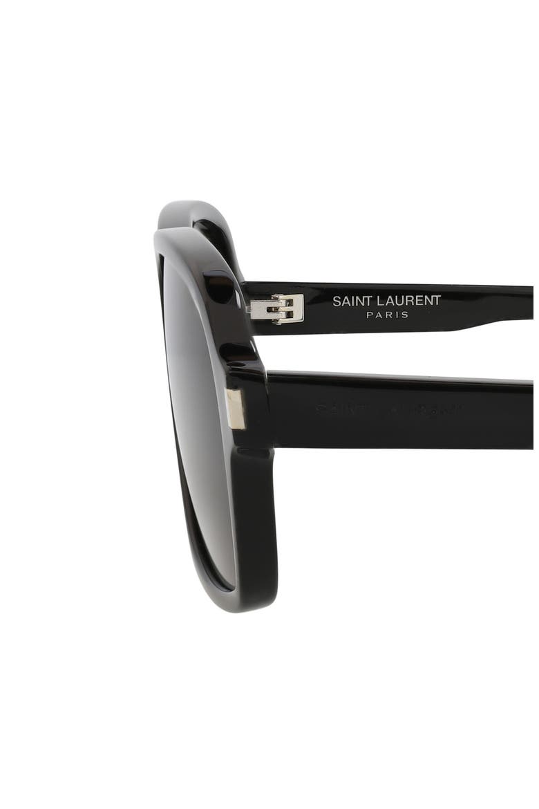 62mm Aviator Sunglasses, Alternate, color, BLACK BLACK BLACK
