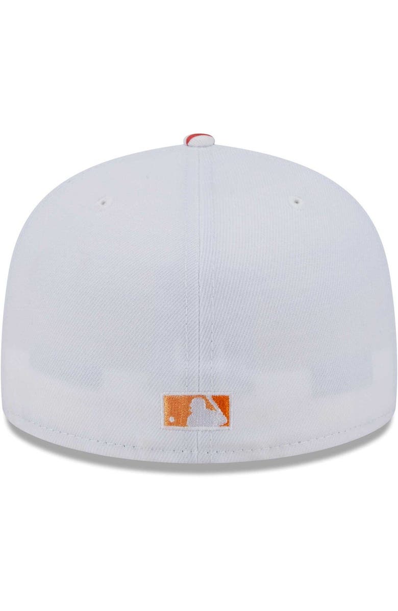 New Era Men's New Era White/Orange Philadelphia Phillies Flamingo 59FIFTY Fitted Hat, Alternate, color,