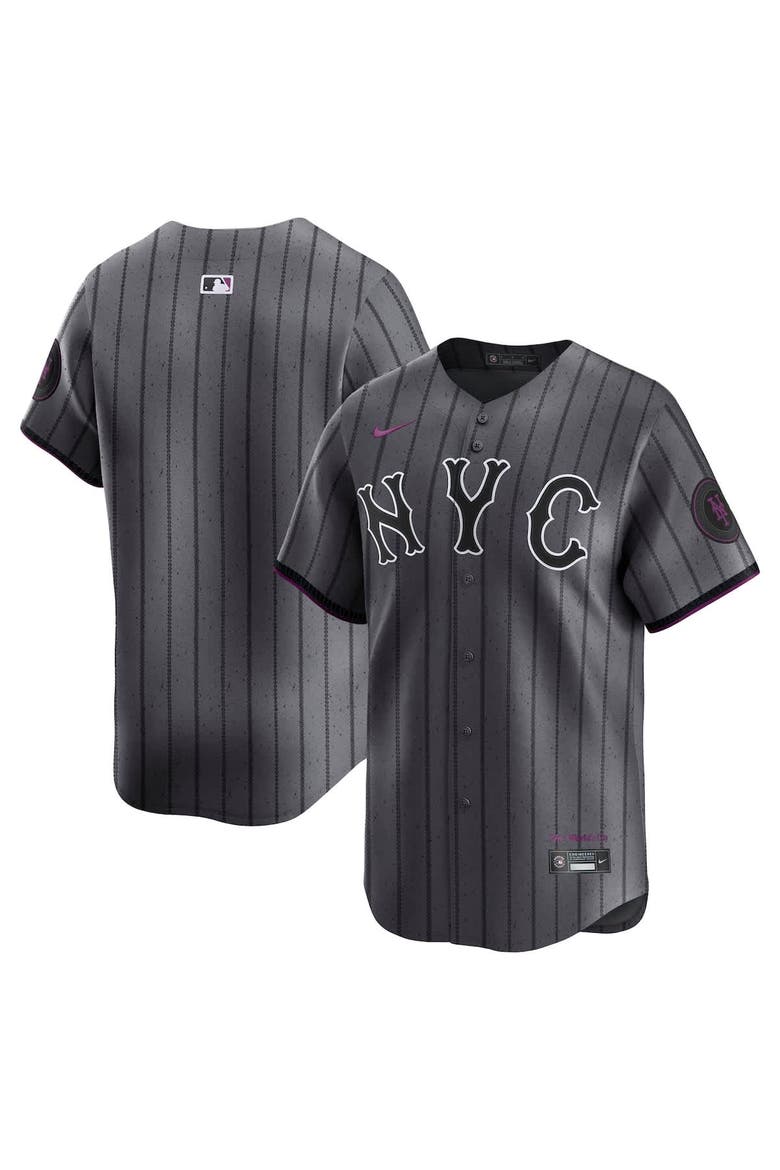 Men's Nike Gray New York Mets City Connect Limited Jersey, Main, color, Gray