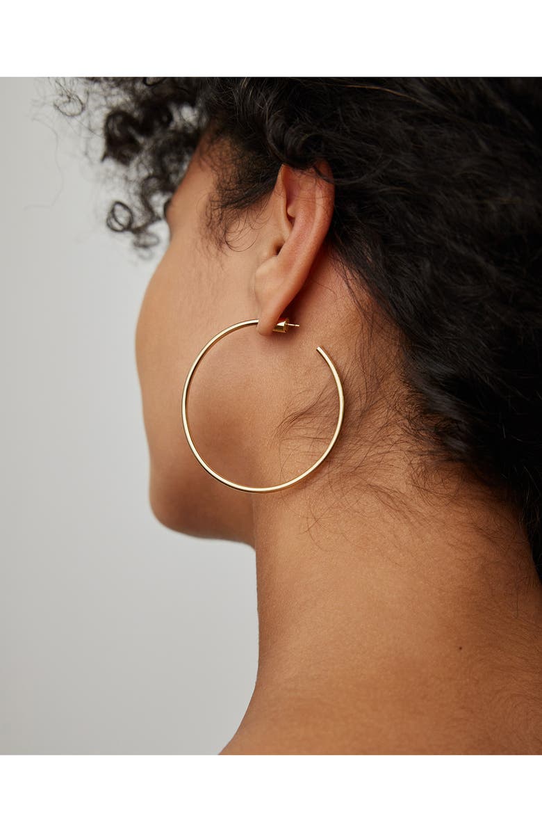 Jennifer Fisher Thread Hoops, 2-Inch, Alternate, color, Gold