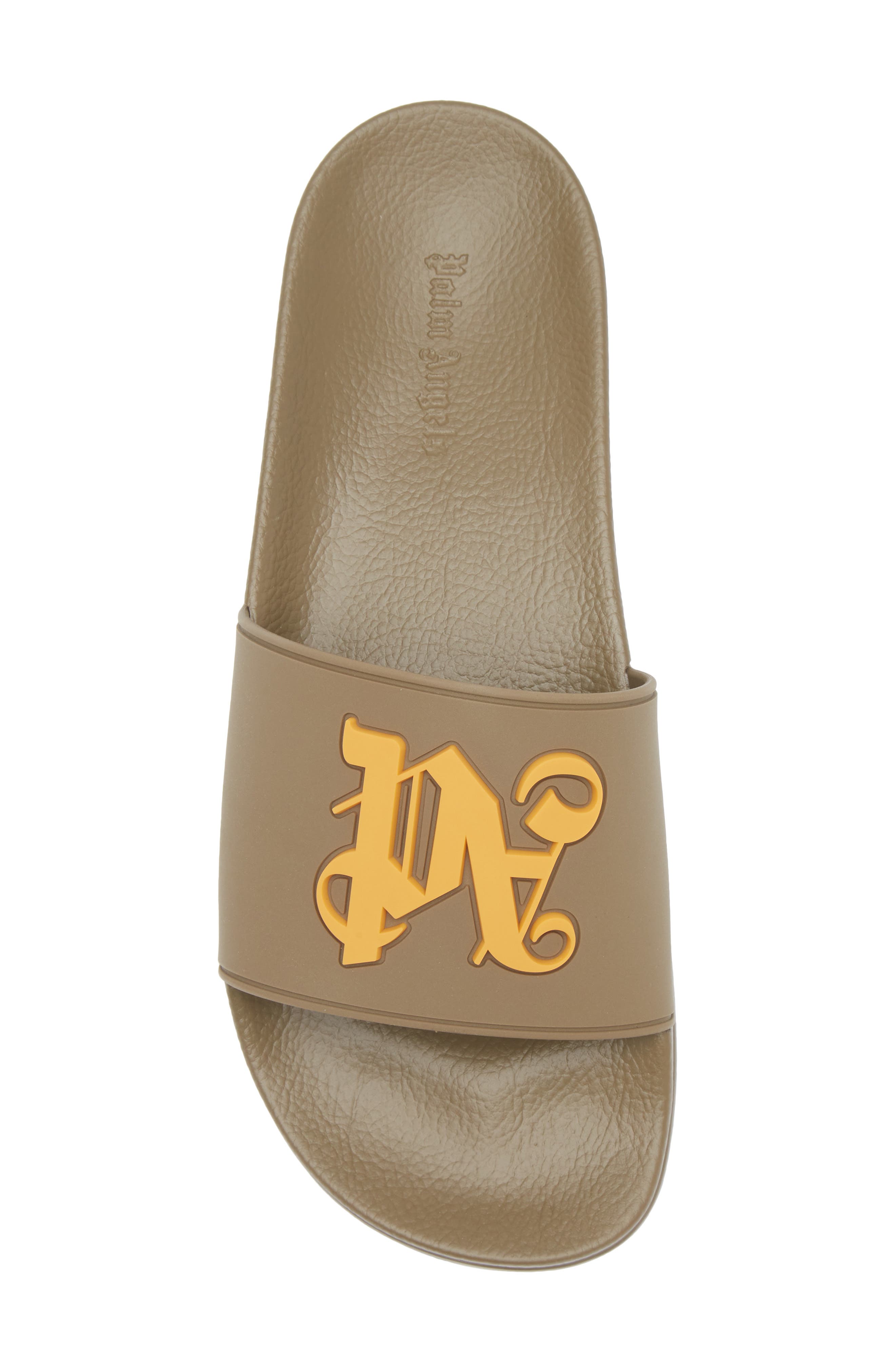 Palm Angels Logo Slide Sandal, Alternate, color, Forest Green