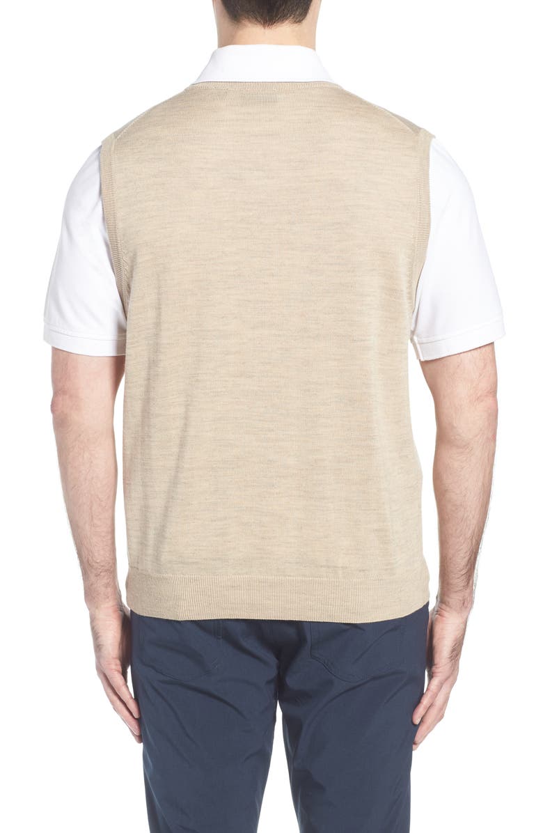 Cutter & Buck Douglas Merino Wool Blend V-Neck Sweater Vest, Alternate, color,