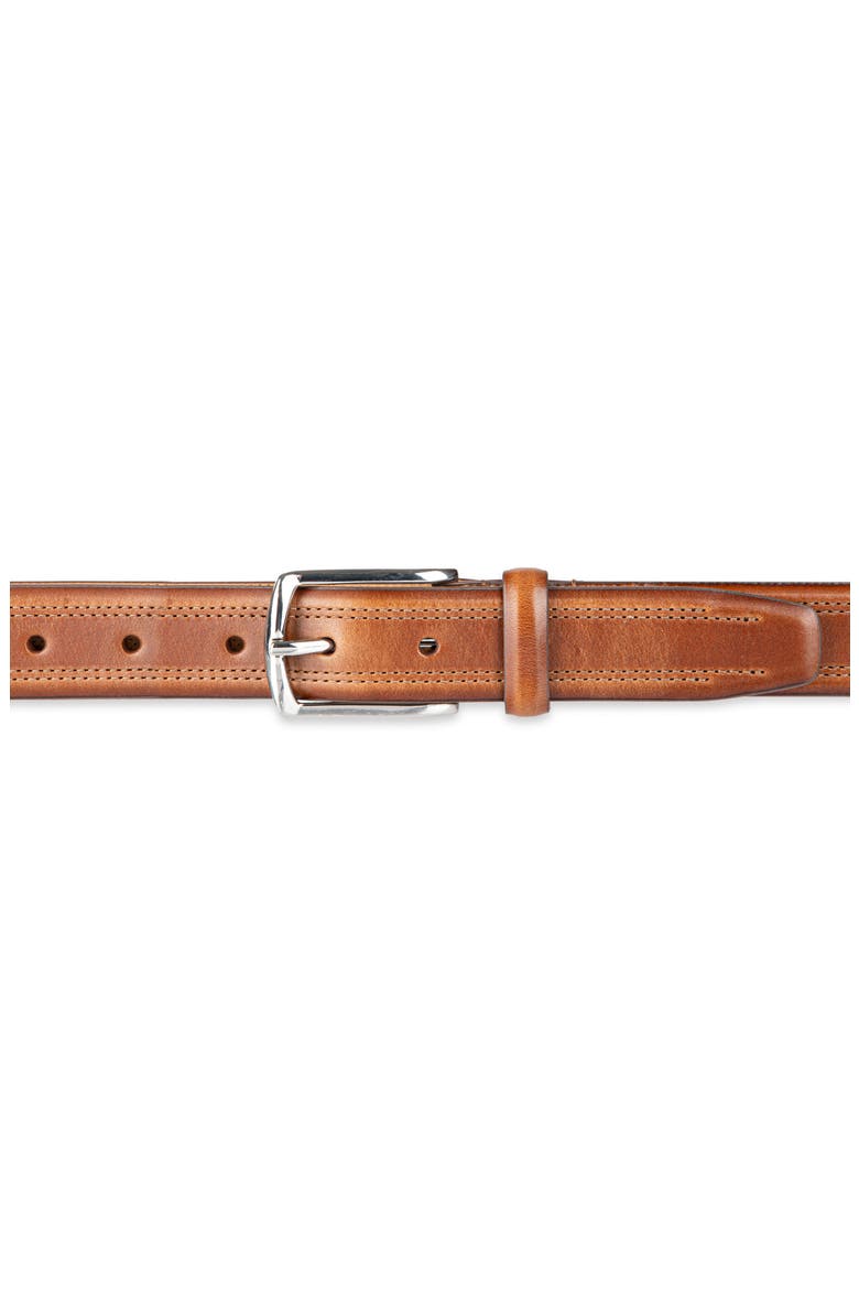 Fes Stitch Leather Belt, Alternate, color, BRITISH TAN