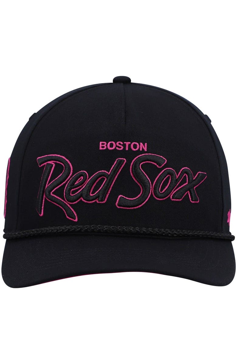 '47 Men's '47 Black Boston Red Sox Hitch Orchid Undervisor Snapback Hat, Alternate, color, 
