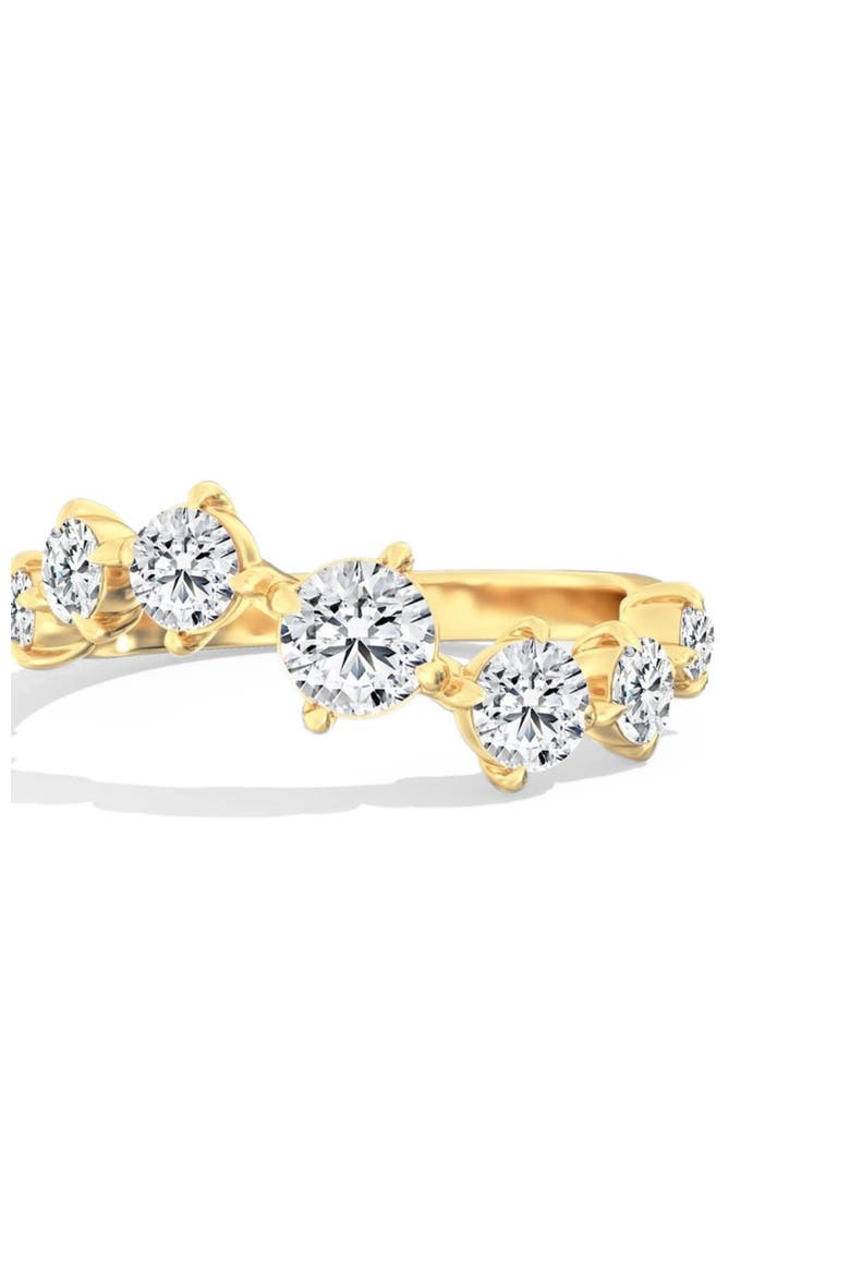 Starlight Curved Lab Diamond Ring in 14K, Main, color, Yellow Gold