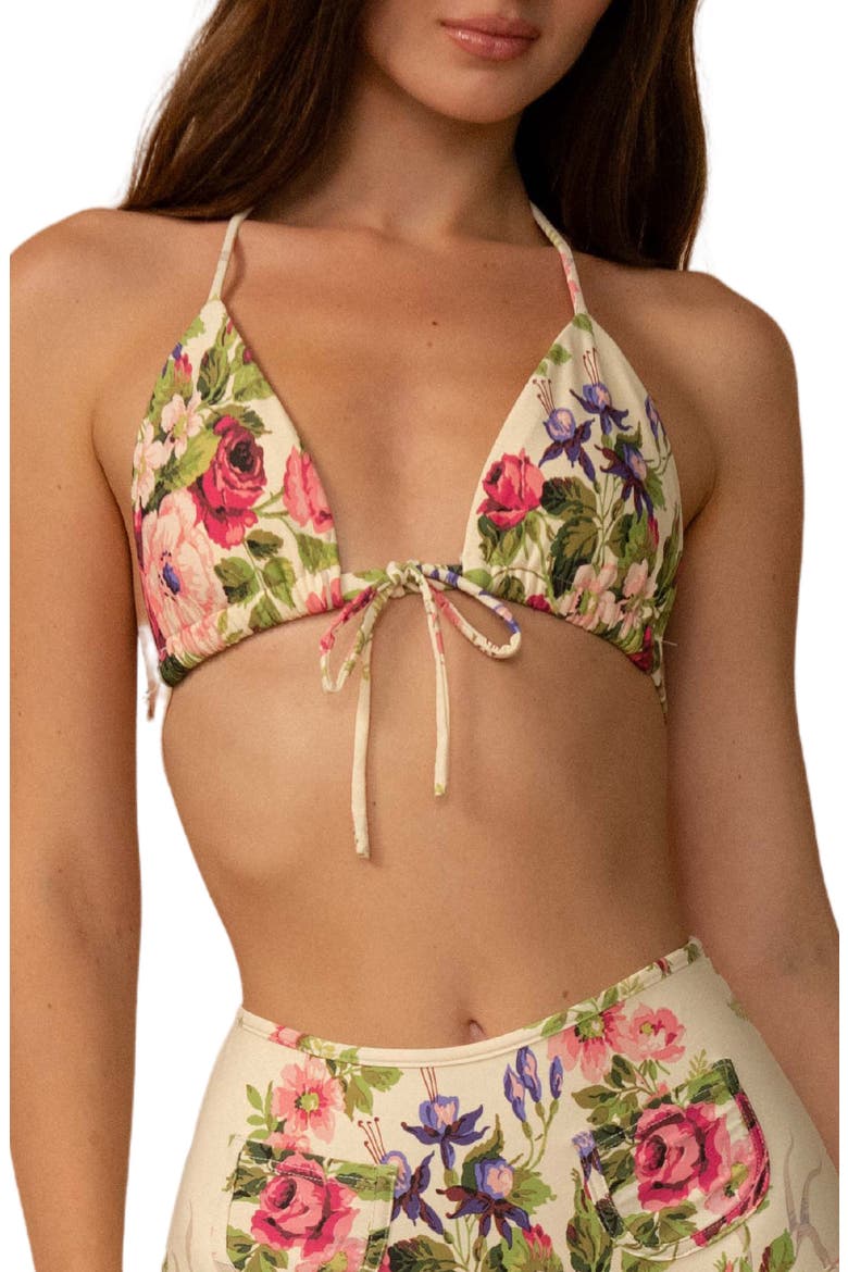 Emma Triangle Bikini Top, Main, color, BOUQUET