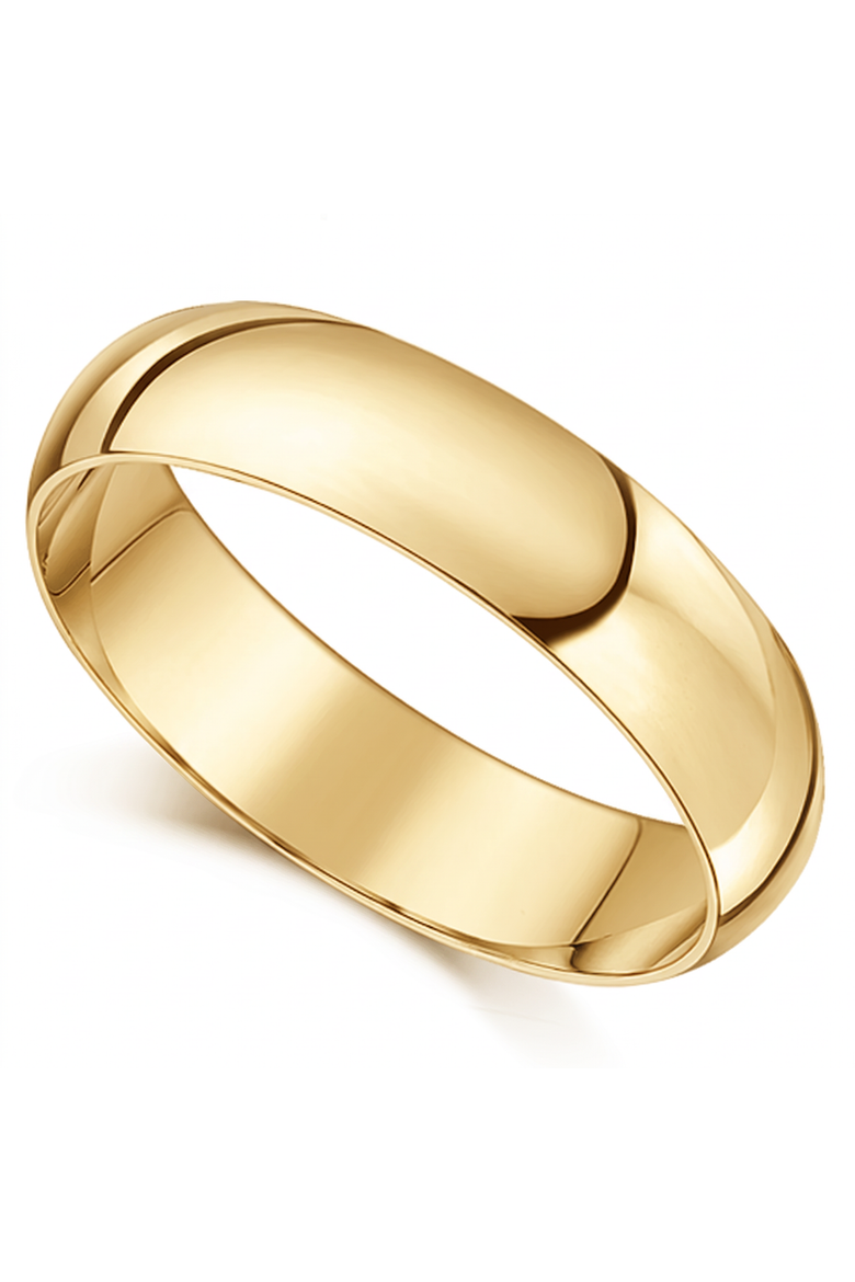 6mm Dome High Polished Wedding Band 14K Gold, Alternate, color, Yellow Gold